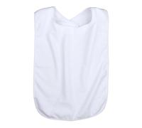YsXoWiui Adult Bib, Waterproof Eating Bib, Polyester, Washable Clothing Protector, Senior Eating Protection with Adjustable Neck Closure for Elderly People, White