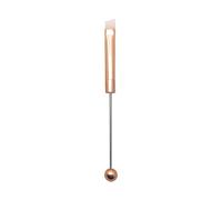 YsXoWiui Beadable Makeup Brushes Professional Metal Silicone DIY Portable Handle Suitable for Adults Sister Gift Giving Home Use, Angled Eyebrow Brush