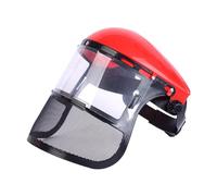 YsXoWiui Chain Saw Face Shield Protective Hat Sturdy, Guards Forestry Face Shield Chain Saw Protective Shield for Farming Weeding, Red