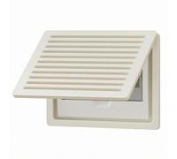 YsXoWiui Cover Electric Meter Enclosure Rectangular Frame Hinged Flap Access Panel Concealment Suitable for office utility areas, 25cm W X 20cm H Fits 21cm X 16cm, Striped Louver Pattern