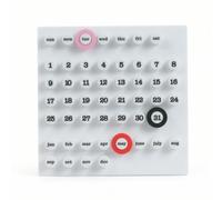 YsXoWiui Desktop Calendar Calendar Desk Calendar Date Display Manual Flip Calendar With Reusable Date Tiles Pet Frame Suitable for office desk home shelf entryway tabletop workspace decor, White