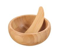 YsXoWiui Facial Bowl, Bamboo Cosmetic Tool for Mixing Clay Masks, DIY Kit, Simple Design, Portable, Ideal for Beauty Enthusiasts, 6.7cm X 3.2cm