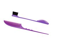 YsXoWiui Hair Styling Comb Set with Double Sided Edge Control Brush Comb Hairbrush and Pin Tail Comb Flexible Material Suitable for Grooming Women, Violet
