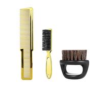 YsXoWiui Hairdressing Comb Set Barber Comb Flat Comb Cutter Comb Styling Brush PP Material Ergonomic Non Slip Grip Suitable for Hair Salon Home Personal Use, Gold