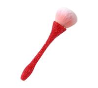 YsXoWiui Makeup Brush, Face Powder Brush, Brush with A Glossy Handle Made of Clay And Fiber for Application of Daily Cosmetics, red