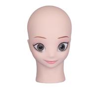 YsXoWiui Mannequin Head Wig Display Head, Stable, Cartoon Anime Cosplay Doll Head Model, Sturdy for Wig Making Training Head Chemicals, Gray Eyes
