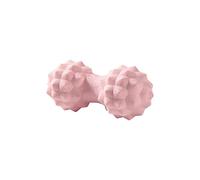 YsXoWiui Massage Ball Spiky Peanut Shape Double Roller Ball Silicone Washable Portable Suitable for Back Neck Leg Shoulder Relief, Pink