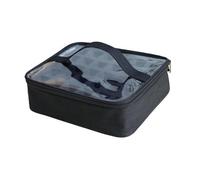 YsXoWiui Nail Polish Storage Bag Organizer Cosmetic Case Carrying Case Box with Sturdy Oxford Cloth Handle And Transparent Lid for Travel Workplace Allt, Black