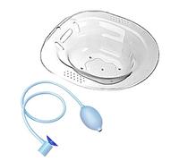 YsXoWiui Sitz Bath for Toilet Seat with Drain Hole Flusher Hose Reusable Steam Baths Care Basin for Women PET Environmental Protection Material Suitable,