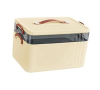 YsXoWiui Storage Box, Practical First Aid Bag with Lid and Handle, Made of PP Material. Ideal for Emergencies on The Go and at Home, 2 Layer