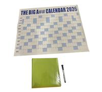 YsXoWiui Wall Calendar 2026, Wall Calendar Year Overview, Paper Calendar Planner, for A Clear Overview of The Year, for Organization, Private Use, Desk, Blue