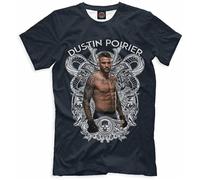 YSYJWMD Dustin Poirier T-Shirt Fighter Mélange Martiaux Artiste Men's Tops Tee Black M