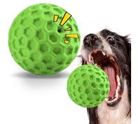 YSYONBOE Squeaky Dog Ball, Indestructible Dog Chew Toys for Aggressive Chewers, Rubber Squeaky Dog Ball for Large Dogs Interactive Dog Toys Heavy Duty, 8cm