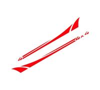Ysyqkn 2 Pieces Car Hood Stickers Decals Vehicle Decoration PETG Waterproof Scratch Covers Suitable for Cars Various Vehicles, Red