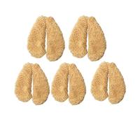 Ysyqkn 5 Pair Ear Makeup Soft Double Side for Hair Clips Anime Theme Party, Khaki