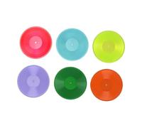 Ysyqkn 6 Miniature Vinyl Record Simulation Dollhouse Model Made of PP Material for Living Room DIY Creative Photo Backdrop Design, with Dark Green