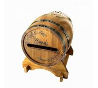 Ysyqkn Bar Counter Mailbox Wooden Card Box Barrel Card Holder Gift Envelope Drop Box With Finish With Stand Suitable for weddings receptions festivals home decoration community centers