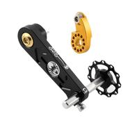 Ysyqkn Chain Tensioner Guide, Single Speed Converter, Aluminum Alloy Single Speed Chain Tensioner for Ca, Black