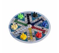 Ysyqkn Chess Game Tabletop Ludo Circular Board Dice Mat Non-Slip Foldable Portable Cloth Rubber Structure Suitable for Social Gathering Outdoor Family Activity, H32mm D20mm