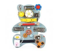 Ysyqkn Children Learning Board Animal Theme Wooden Sensory Activity Board Busy Board With Rotating Parts Locked Features Beads Tracks For Fine-Motor Practice Home Playroom, style to 9