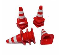 Ysyqkn Children Traffic Cone Toy Miniature Road Barrier Traffic Sign Educational Tool Realistic Detail Suitable for Kids Learning Child’s Playroom Model Display Car Collection, Red 10PK 35MM Cone