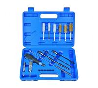 Ysyqkn Engine Cleaning Equipment Automotive Nozzle Cleaning Tool Set Passage Brush Pieces Extension Accessories Metal Material Suitable for Repair Workers Home Shop