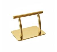 Ysyqkn Hair Salon Footrest Barber Chair Salon Support Freestanding Stainless Steel Frame Rust Resistant Portable Use Sleek Shine Suitable for Barbers Stylists spa Services, Gold
