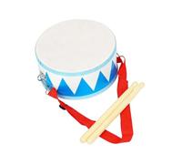 Ysyqkn Hand Drum Cartoon Hand Drum Drum Set for Children with Drumsticks Double-Sided Percussion Instrument Wooden Learning Toy for Music Development, blue