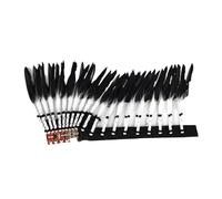 Ysyqkn Indian Headdress in Synthetic Feathers And Decorative Head Accessory for Men And Women Children's Headband Headdress for Festival Costume A, Black White B