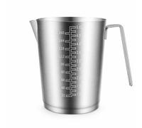 Ysyqkn Kitchen Measuring Vessel Stainless Steel Measuring Cup With Clear Graduations Large Capacity 3 Liter Liquid Measuring Jug With Handle And Spout, 5L