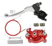 Ysyqkn Mini Brake Lever Set, Brake Master Cylinder, Aluminum Alloy, Quick Access, Secure Control, Suitable for Miniature Vehicles, Red