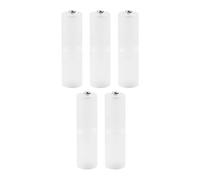 Ysyqkn Pack of 5 AAA to AA Battery Adapters, Transparent with Metal Contacts on The Bottom, Conversion Cases for Fishing
