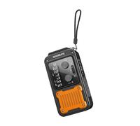 Ysyqkn Portable Emergency Radio with Built-in Flashlight, Power Bank, Protection, SOS Function And Solar System, Suitable for, Outdoor Use, black