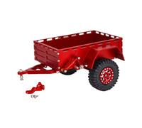 Ysyqkn RC Crawler Trailer Replacement Trailer with Metal Mounting And Innovative Tow Coupling, Easily Modifiable, Safe And Lightweight for 1/18 RC Trail Car, Red