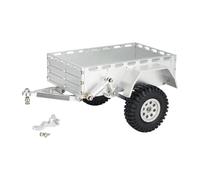 Ysyqkn RC Crawler Trailer Replacement Trailer with Metal Mounting And Innovative Tow Coupling, Easily Modifiable, Safe And Lightweight for 1/18 RC Trail Car, Silver