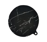 Ysyqkn Round Induction Hob Protector Mat Hanging Silicone Trivets Mat | Black, Oil-Proof, Non-Slip, Table Mat, Cooktop Scratch Protector for Electric Cookers, Microwave, Induction Stove, Kitchen