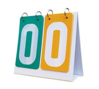 Ysyqkn Sports Scoreboard Manual Portable PVC Scoring Board with Digital Flippers As A Counting Function Suitable for Table Games, Training Activities, Green and yellow