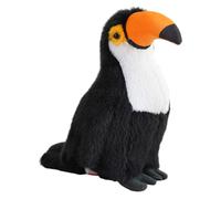 Ysyqkn Toucan Animal Toy Sculpture Figurine Filled with PP Touch Suitable for Bedroom Gift Home Decoration, White