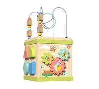 Ysyqkn Wooden Activity Cube - Educational Toy for Developing Learning Skills -