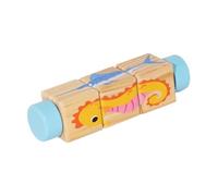 Ysyqkn Wooden Toy with Rotating Elements: Educational Toy, Grasping Function, Versatile Perception, Early Childhood Education, D, Style B