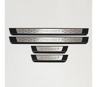 YSYYDS 4 Pcs Car Door Sill Protector Strips Stainless Steel Door Kick Plate for CHERY JAECOO J7 7 2023 2024 2025, Car Pedal Kick Protection Anti Scratch Sticker, Threshold Welcome Pedal Cover
