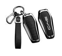 YSYYDS Car Key Cover Leather Car Key Fob Case Protector for BYD Seal U DM-i Song Plus EV Sealion 7 Tang Atto 2/3 Dolphin Han, Cover Shell with Keychain Remote Control Protective Car Accessories