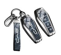YSYYDS Car Key Fob Cover Case Shell, 4 Buttons Car Key Case Protector for BYD Seal U DM-i Song Plus EV Sealion 7 Tang Atto 2/3 Dolphin Han, TPU Auto Styling Accessories with Keychain