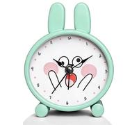 YsyYey Kids Alarm Clock, Silent Non Ticking, Analogue Alarm Clock for Beginners to School, Compact Cute Clock for Boys and Girls, Easy to Read, Easters Gifts for Children Battery Operated