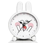 YsyYey Kids Alarm Clock, Silent Non Ticking, Analogue Alarm Clock for Beginners to School, Compact Cute Clock for Boys and Girls, Easy to Read, Easters Gifts for Children Battery Operated