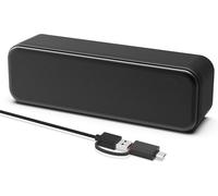 YsyYey USB PC Soundbar, Stereo Computer Speakers for Desktop & Laptop, Enhanced Bass with Passive Radiator, Plug and Play, No Drivers - Windows, Mac, Linux
