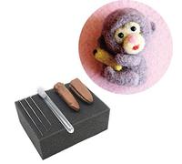 YSZ Feltsky Monkey Needle Felting Kit with High-Density Foam Mat Gift Bag