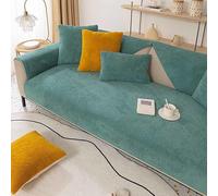 YSZBD Funny Fuzzy Corner Non Slip Sofa Cover 2/3/4/1 Seater Sofa Slipcovers I/l Shape Fluffy Thick Rabbit Plush Sofa Cushion Apply to Living Room Dogs Cat Pet,Green2-90x120cm
