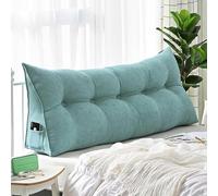 YSZBD Large Wedge Pillows Headboard Lumbar Support Cushion Waist Backrest with Pocket Couch Removable Washable Cover,for Bed Sofa Bedroom,C-80x50x20cm