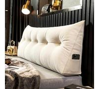 YSZBD Large Wedge Pillows Headboard Lumbar Support Cushion Waist Backrest with Pocket Couch Removable Washable Cover,for Bed Sofa Bedroom,#8-60x50x20cm